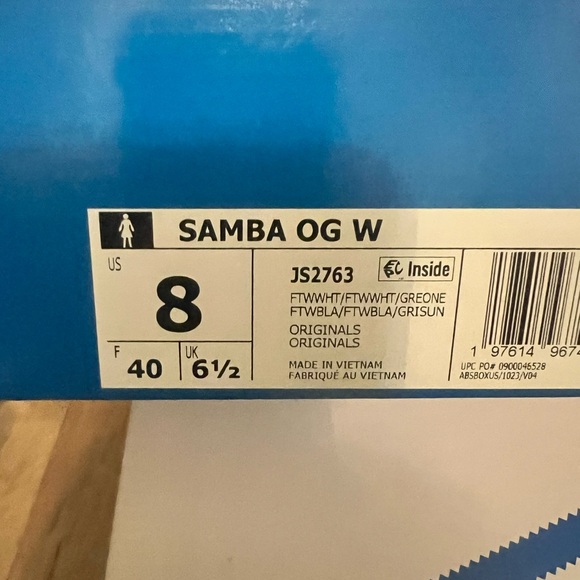 Adidas Samba White and Gum Sneakers - Picture 7 of 7